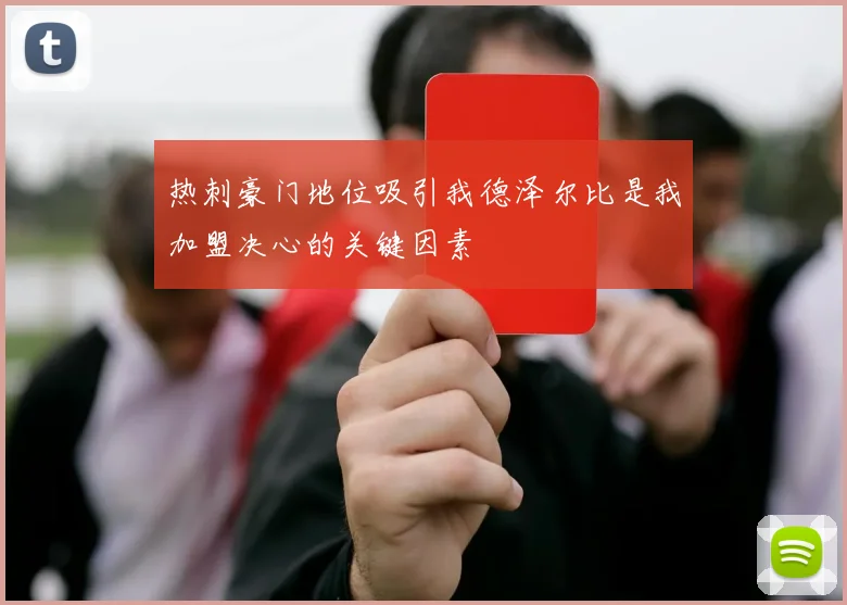 热刺豪门地位吸引我德泽尔比是我加盟决心的关键因素